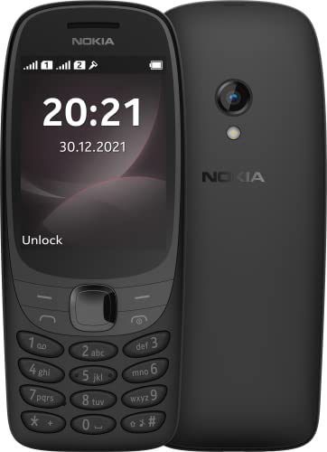 Nokia 6310 (2021) Dual-SIM 8MB ROM + 16MB RAM (GSM Only | No CDMA) Factory Unlocked 2G GSM Cell-Phone (Black) - International Version