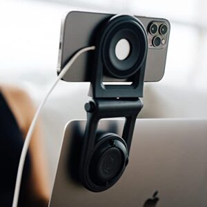 STM MagArm – MagSafe Accessory - Mount iPhone on Laptop or Monitor – Adjust iPhone to Optimal Viewing Angle – Use with or Without The Apple MagSafeCharger - Grey (stm-935-325Y-01)