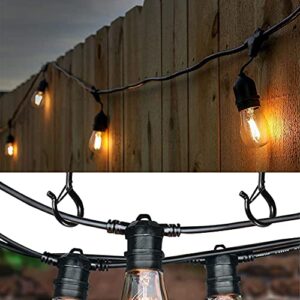 CIVIZILUX Pack of 21 Q-Hanger, Christmas Lights Hanger Hooks Easy Release Outdoor Wire and Fairy Lights Christmas Light House Garage New Year Party Led Fairy Lights, Safety Buckle Design, Black