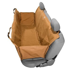 Carhartt Universal Fitted Nylon Duck Pet Hammock Car Seat Protector, Dog Back Seat Cover, Carhartt Brown