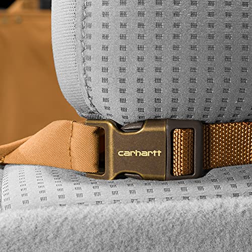 Carhartt Universal Fitted Nylon Duck Pet Hammock Car Seat Protector, Dog Back Seat Cover, Carhartt Brown
