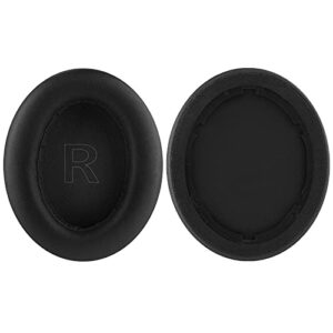 Geekria QuickFit Protein Leather Replacement Ear Pads for Anker Soundcore Life Q10, Q10 BT Headphones Earpads, Headset Ear Cushion Repair Parts (Black)