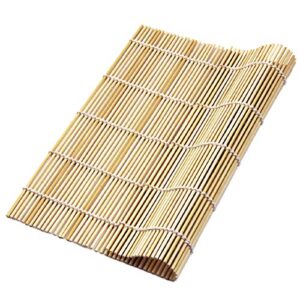 LEEFONE 4 PCS 9.5" x 9.5" Natural Bamboo Sushi Rolling Mat