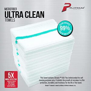 Platinum Series Microfiber Towel Cleaning Cloth Soft Highly Absorbent Lintless Streak-Free Reusable Microfiber Towels for Car Interior, Exterior, Auto Detailing, Drying, House, Pack of 30