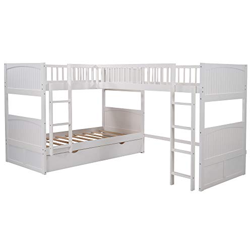 Merax Bunk Bed with a Loft Attached, Two Storage Drawers