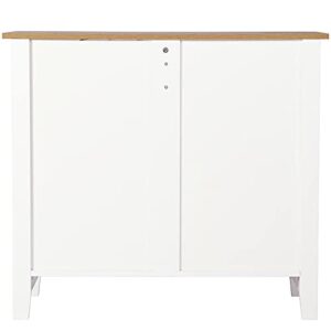 Friday discount Kitchen Sideboard Buffet Storage Cabinet with 2 Drawers, 1 Adjustable Shelf, 2 Doors Cupboard Console Table for Living Room, Dining Room, Hallway Furniture, Ivory White