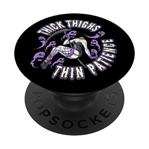 thick thighs thin patience - spooky funny popsockets swappable popgrip