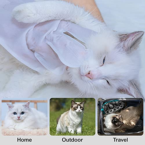 ZNOKA Pet Grooming Glove - Gentle Deshedding Brush Glove - Efficient Pet Hair Remover Mitt - Enhanced Five Finger Design - Perfect for Dog & Cat with Long & Short Fur (7pcs/1-Pack)