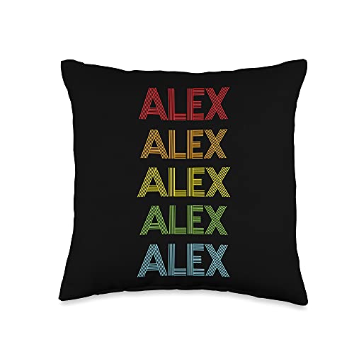 Alex Name Gifts By Vnz Alex Name Throw Pillow, 16x16, Multicolor