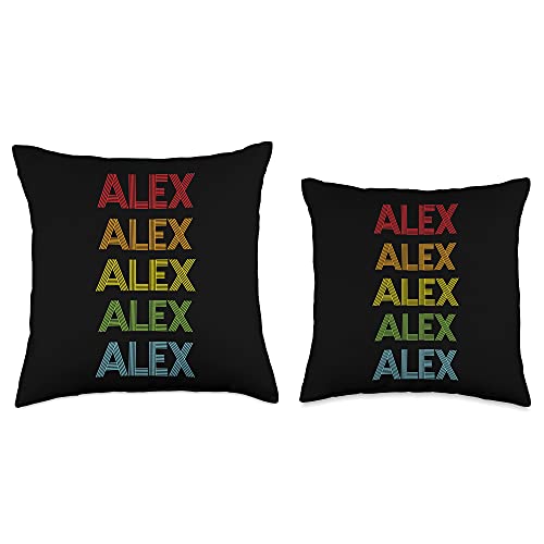 Alex Name Gifts By Vnz Alex Name Throw Pillow, 16x16, Multicolor