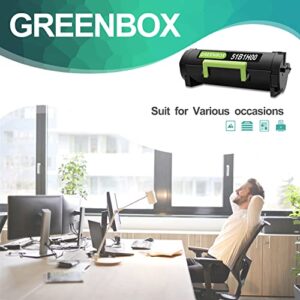 GREENBOX Remanufacture 51B1H00 High-Yield Toner Cartridge Replacement for Lexmark 51B1H00 for MS417dn MS517dn MS617dn MX417de MX517de MX617de Printer (8,500 Pages, Black, 1-Pack)