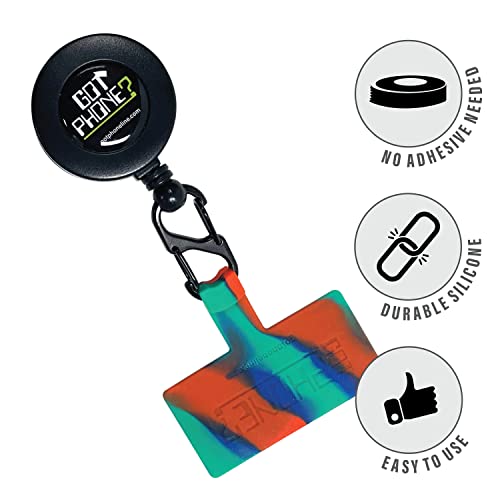 Got Phone Leash, Retractable Phone Reel Pad, for Most Phones and Cellphone Cases (Multicolor)