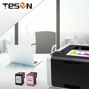 TESEN 61XL Remanufactured 61XL Ink Cartridge Replacement for HP 61XL 61 XL Use with HP Envy 4500 4508 5535 DeskJet 1000 1012 1512 Officejet 2620 2624 4630 eAIO Series Printer (1Black+1Color, Combo)