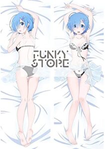 re:zero peach rem skin pillow case hug pillow cover cosplay long body