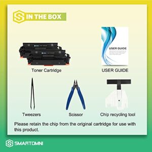S SMARTOMNI [NO CHIP] 414A Compatible Toners_Cartridges Replacement for HP 414 414A W2020A 414X for HP Color Pro MFP M479fdw M479fdn M454dw M454dn M454 M479 Printer (2 Packs Black)
