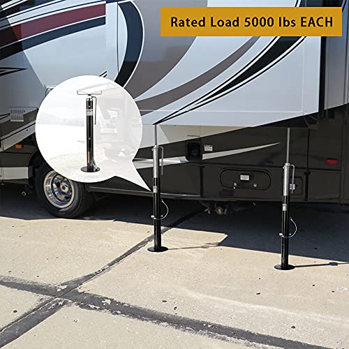 WEIZE Heavy Duty Slide Out Support - Adjusts from 20" to 48", 5000lb Capacity Each, Rust Resistant Steel Quick-Lift RV Stabilizer Jacks, Set of 2