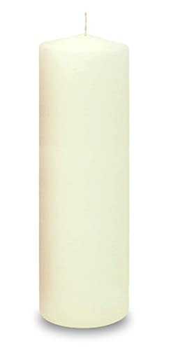 Hyoola Ivor Pillar Candles 2x8 Inch - 4 Pack Unscented Pillar Candles - European Made