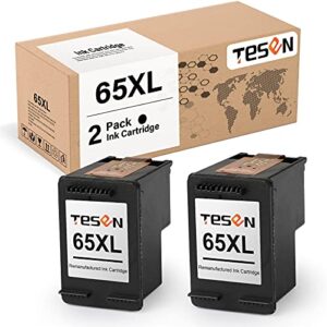 tesen 65xl remanufactured 65xl ink cartridge replacement for hp 65xl 65 xl for use in hp envy 5055 5020 5030 5012 deskjet 3755 2622 2635 3720 3730 5025 amp 100 105 130 (2 black combo)