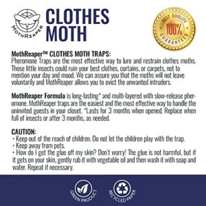 Clothes Moth Trap 8 (6+2 Free Traps) Pack with Pheromones Prime, Clothing Moth Trap with Lure for Clothes Closets, Carpet, Clothes and Prevention