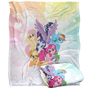 my little pony tv pony group officially licensed silky touch super soft throw blanket 50" x 60"