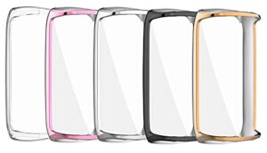 screen protector case compatible with fitbit luxe smartwatch accessories tencloud covers scratched resistant full protective cover for luxe (5colors)