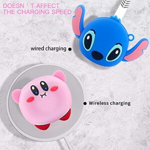 [2Pack]Cover Case for Galaxy Buds Pro (2021)/Galaxy Buds Live (2020),Cute 3D Cartoon Anime Silicone Protective Cover Ear Stitch Blue & New Star Kabi Cover for Samsung Galaxy Buds 2(2021) Charging Case