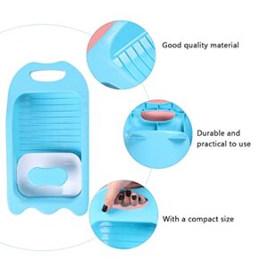 Cabilock Plastic Washboard Basin Non- Slip Washing Washboard Plastic Home Laundry Washboard Mini Washboard for Kids Shirts