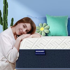 HOXURY Full Mattress, 10 Inch Green Tea Memory Foam Mattress in a Box, Medium Firm Full Size Mattress for Cool Sleep & Pressure Relief, CertiPUR-US Certified