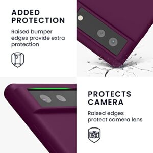 kwmobile TPU Silicone Case Compatible with Google Pixel 6 - Case Slim Phone Cover with Soft Finish - Bordeaux Violet