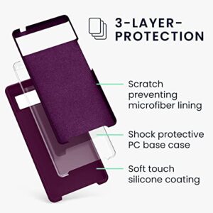 kwmobile TPU Silicone Case Compatible with Google Pixel 6 - Case Slim Phone Cover with Soft Finish - Bordeaux Violet