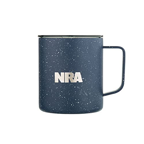 NRA Double-Walled Copper Vacuum Insulated Stainless Steel Travel Mug,14 Oz, Speckled Blue