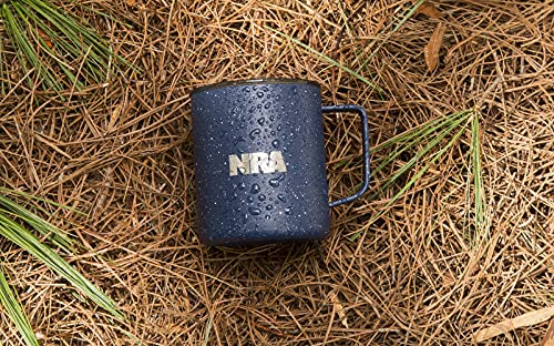 NRA Double-Walled Copper Vacuum Insulated Stainless Steel Travel Mug,14 Oz, Speckled Blue