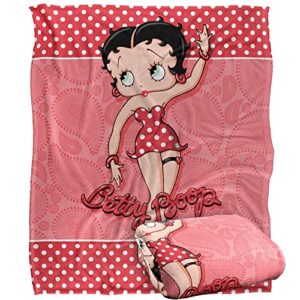 betty boop paisley & polka dots officially licensed silky touch super soft throw blanket 50" x 60"