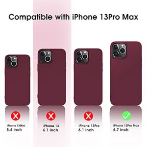 X-level Compatible iPhone 13 Pro max Case Slim Fit Ultra-Thin [Guardian Series] Soft TPU Matte Finish Coating Phone Cases Lightweight Back Cover Grip for iPhone 13 Pro max 6.7" (2021)-Wine red