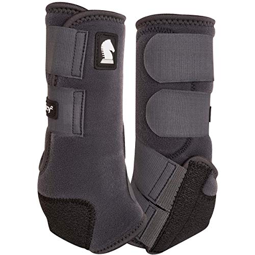 Classic Equine Legacy2 Hind Support Boots, Charcoal, Small