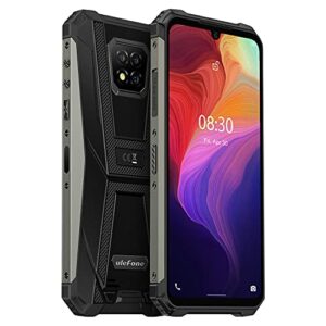 ulefone armor 8 pro rugged phone,android 11 8gb+128gb waterproof cell phone,helio p60 octa-core 16mp triple rear camera, 6.1" hd+ display 5580mah battery, global dual sim 4g mobile phone-black