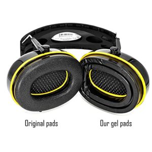 Gel Ear Pads Cushions Replacement Memory Foam Pads Earpad Covers for 3M WorkTunes Connect Hearing Protector Headphones (1 Pair)
