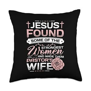 Pastor Wife Appreciation Gifts Appreciation Church Christian Pastor Wife Throw Pillow, 18x18, Multicolor