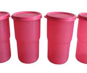 New Tupperware, NewTupperware Tabletop Stacking Tumbler 12oz 350ml Set of 4 Pink