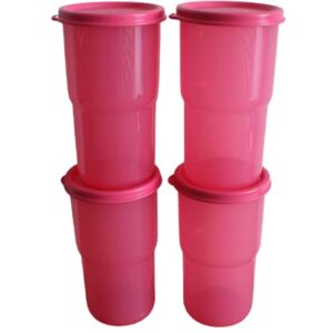 New Tupperware, NewTupperware Tabletop Stacking Tumbler 12oz 350ml Set of 4 Pink