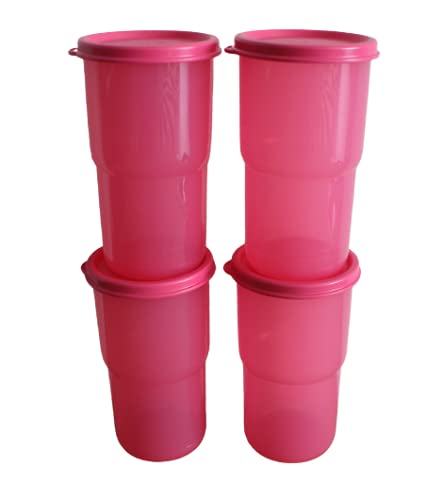 New Tupperware, NewTupperware Tabletop Stacking Tumbler 12oz 350ml Set of 4 Pink