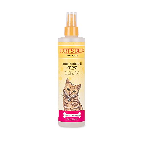 Burt's Bees for Pets Anti-Hairball Cat Spray | Hairball Remedy for Cats with Wheatgerm Oil and Sunflower Oil | Cruelty Free, Sulfate & Paraben Free, pH Balanced for Cats - Made in The USA, 10 oz