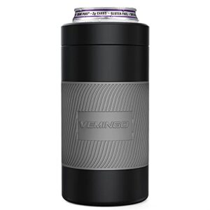 vemingo 4-in-1 insulated can cooler, double-walled stainless steel insulator for 12 oz standard cans/slim cans & 12 oz bottles, for women/men