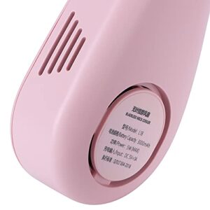 Neck Fan,Pink Adjustable Hanging Neck Fan Portable Mini USB Electric Fan for Outdoor Home