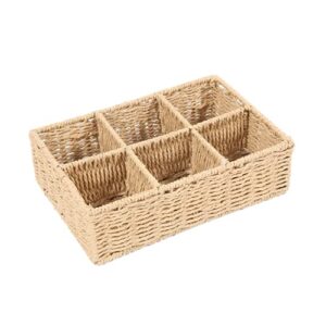 yrjj, toilet paper basket for tank topper,woven storage box cube basket bin container, shelf cabinet(1pc) (12.20ininl x 8.26ininw x 3.93ininh03m)