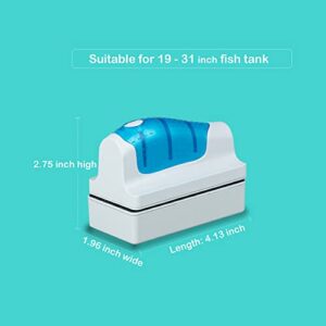 SUNWEN Magnetic Aquarium Glass Cleaner, Fish Tank Algae Scraper, Strong Magnet (Large2, AQ-03)