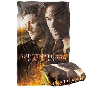 supernatural up close and personal silky touch super soft throw blanket 36" x 58"