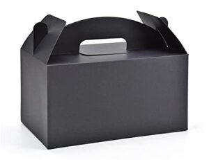 huaprint black treat boxes large bulk,gable boxes 30 pack 9.45x5x5inches,party favor boxes goodie boxes for birthday party baby shower wedding christmas
