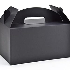 HUAPRINT Black Treat Boxes Large Bulk,Gable Boxes 30 Pack 9.45x5x5Inches,Party Favor Boxes Goodie Boxes for Birthday Party Baby Shower Wedding Christmas