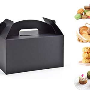 HUAPRINT Black Treat Boxes Large Bulk,Gable Boxes 30 Pack 9.45x5x5Inches,Party Favor Boxes Goodie Boxes for Birthday Party Baby Shower Wedding Christmas